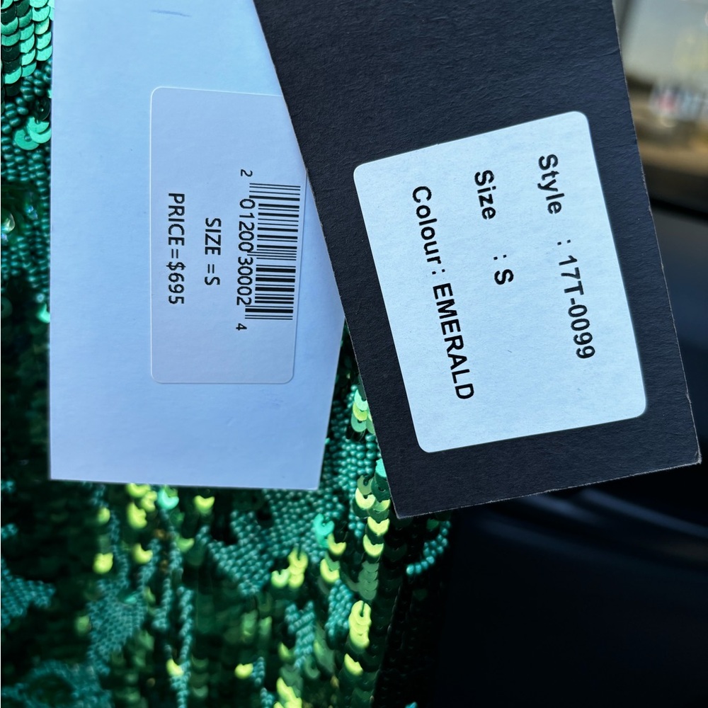 Sequined Emerald Green Formal Top
